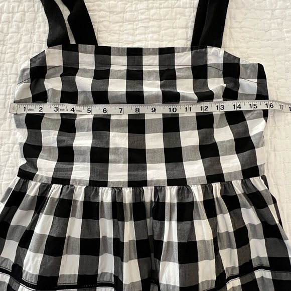 Kate Spade Black and White Gingham Peplum Top Size 8 EUC - Picture 6 of 7